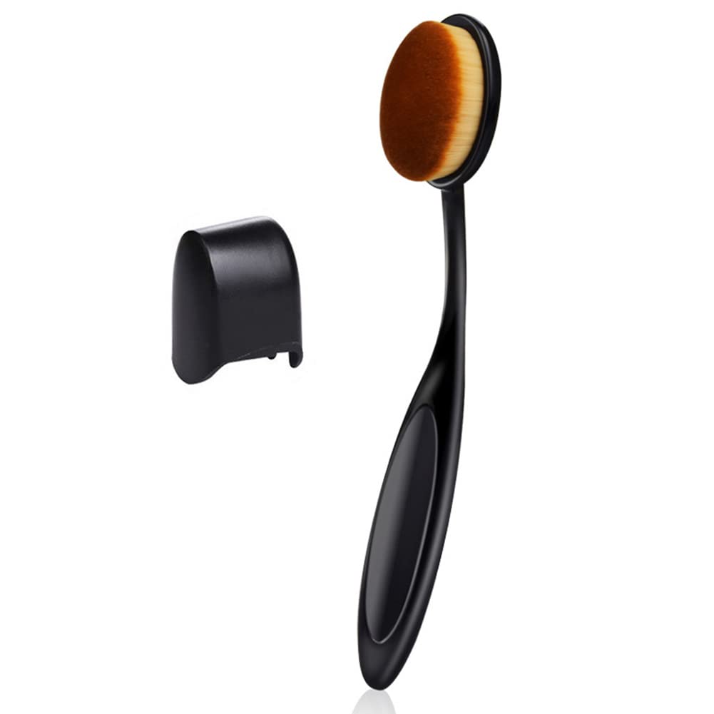 Toothbrush Type Foundation Makeup Brush - Ideal for Liquid & Cream Blending | Black