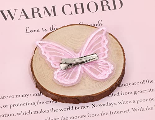 Butterfly Hair Clips - 6Pcs Lace Embroidery Wedding Accessories