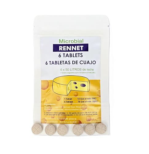 Titanium Rennet Tablets for Cheese Making - 6 Count