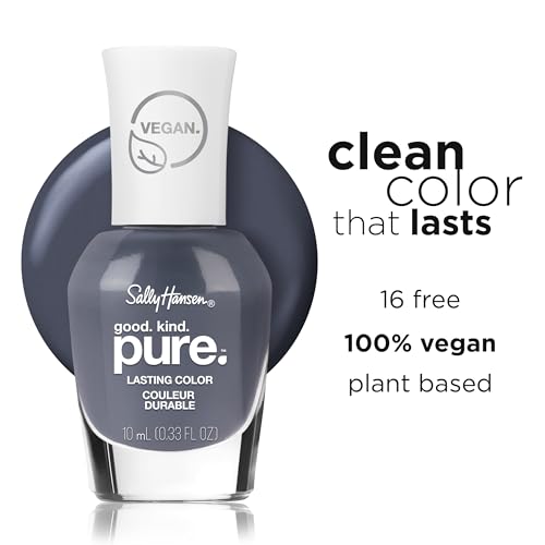 Sally Hansen Good. Kind. Pure. Nail Polish - Vegan 16-Free Grey Navy Color