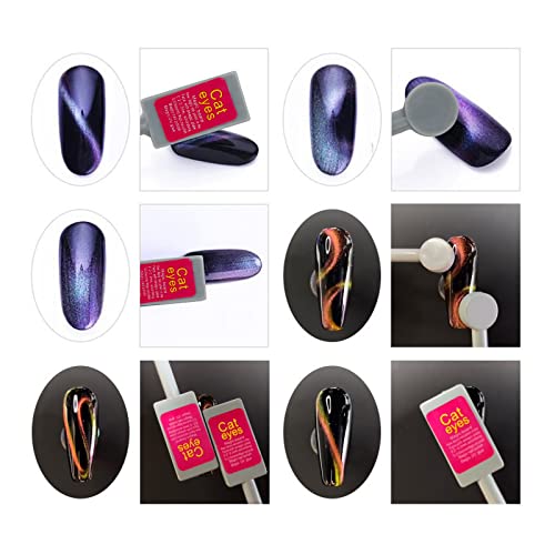 Audoloku 2-Pack Cat Eye Magnet Stick for 3D Nail Art Manicure Tools