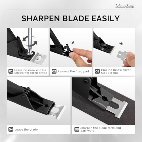 MelodySusie Adjustable Acrylic Nail Clippers - Stainless Steel Nail Cutters for Salon & Home Use