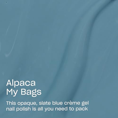 OPI GelColor LED Cure Gel Nail Polish - Alpaca My Bags Opaque Teal, Long-Lasting & Vegan, 0.5 Fl Oz