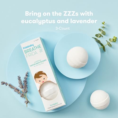 Frida Natural Vapor Bath Bombs - Eucalyptus Lavender 3-Pack for Toddlers 2+ Years