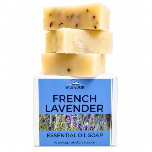 French Lavender Natural Face & Body Bar Soap - Handmade Vegan