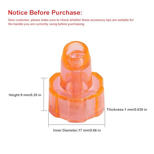 Elitzia 8Pcs Hydrodermabrasion Tips Set - Orange for Aqua Peel Machine
