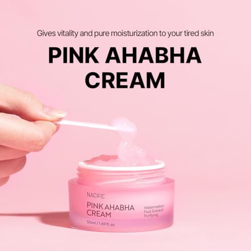 NACIFIC Pink AHA BHA Facial Cream 50ml - Hydrating Exfoliator