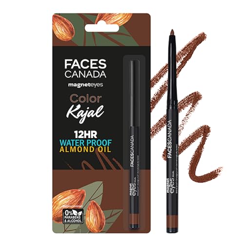 FACESCANADA Magneteyes Waterproof Brown Eyeliner - Long-Lasting Kajal for Precise Eye Definition