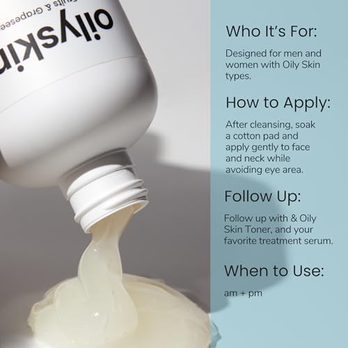 Oily Skin Face Cleanser - Oil Control Hydrating Gel with Citrus & Natural Extracts