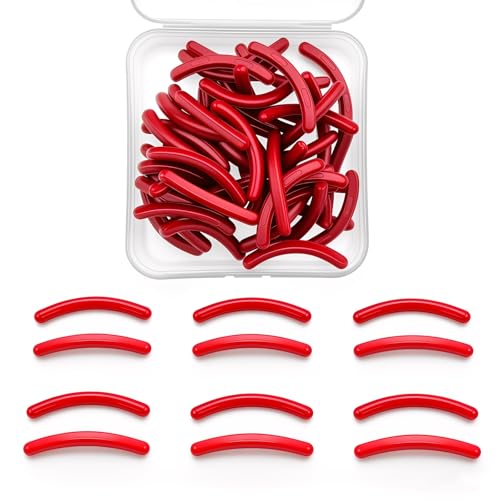 24-Pack Red Silicone Eyelash Curler Refills for Revlon