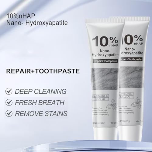 Fluoride-Free Nano Hydroxyapatite Toothpaste, Mint, 2-Pack