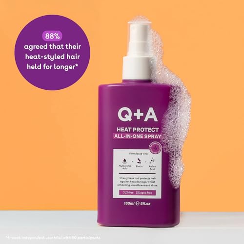 Q+A Heat Protect All-In-One Hair Spray - Strengthening & Anti-Frizz (150ml)