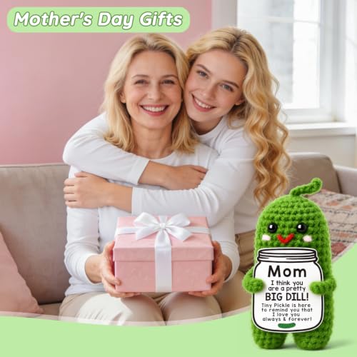 Handmade Crochet Pickle Gift for Mom | Unique Birthday & Holiday Present