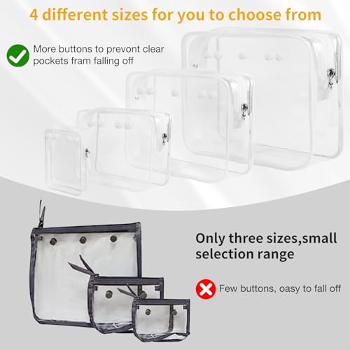 DABASHAN White Clear Waterproof Cosmetic Organizer - 4 Packs