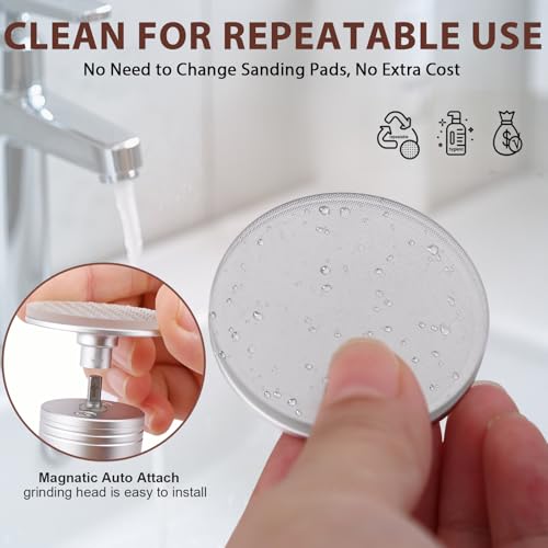 Kredioo Electric Foot Callus Remover - Silver 5 in 1 Nano Glass Pedicure Tool