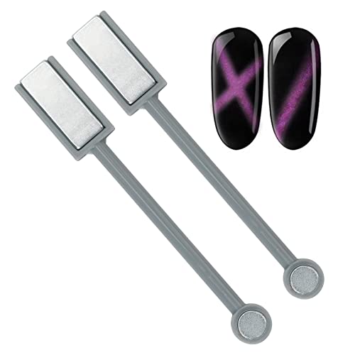 Audoloku 2-Pack Cat Eye Magnet Stick for 3D Nail Art Manicure Tools