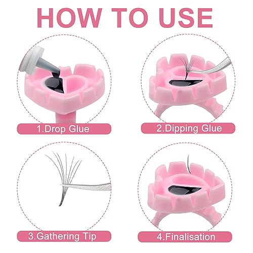 Disposable Eyelash Extension Glue Rings 200PCS Lash Adhesive Holders for Lash Artists