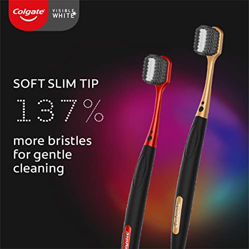 Colgate Visible White O2 Manual Toothbrush Set - 2 Ultra Soft Brushes