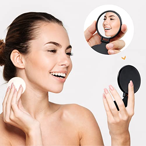 Yalikop 36 Pcs Black Compact Makeup Mirrors - Portable & Foldable