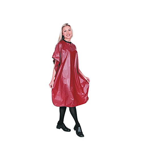 Scalpmaster Burgundy Vinyl Shampoo Cape - Waterproof & Durable