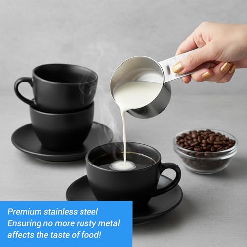 Stainless Steel Measuring Cup Set - 6 Pcs with Etched Measurements