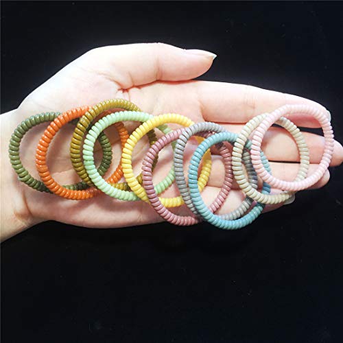 Spiral Hair Ties - 100 Pcs No Crease Elastic Coils for All Hair Types