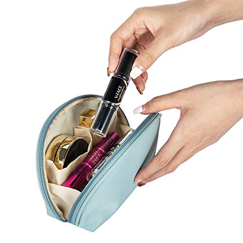 Hekyip Half Moon Makeup Bag - Waterproof Cosmetic Pouch for Travel