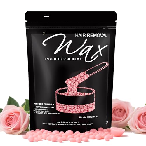 FEAMIRIA Rose Hard Wax Beads for Sensitive Skin - 2.5lb Full Body Hair Removal