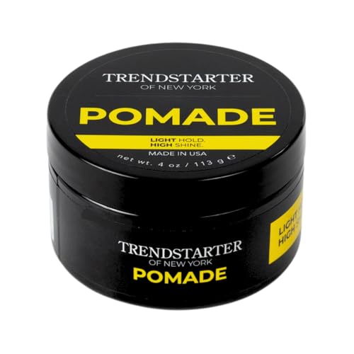 TRENDSTARTER Classic Pomade, Light Hold High Shine Hair Styling, 4oz