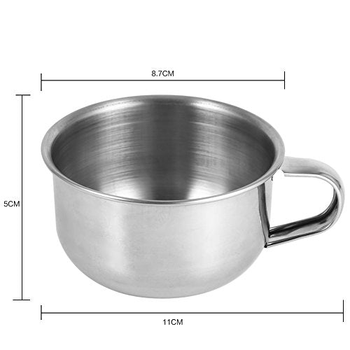 Stainless Steel Shaving Bowl for Men - Soap Mug & Lather Cup