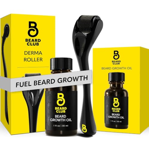 Beard Club Derma Roller & Beard Growth Oil - Microneedling & Nourishing Beard Care