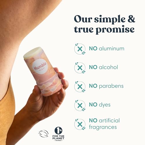 Humble Aluminum-Free Deodorant - Moroccan Rose, 2.5 oz Stick
