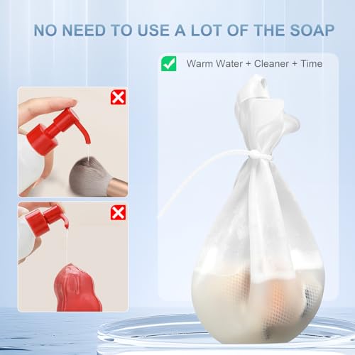 FERNIDA Silicone Makeup Sponge & Brush Cleaner Bag Set for Cosmetics