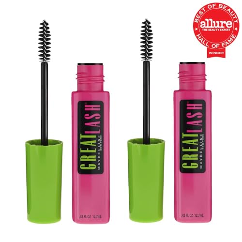 Maybelline Great Lash Washable Mascara, Very Black - 2 Pack