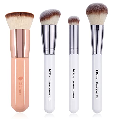DUcare 4-Piece Professional Flat Top Kabuki Makeup Brush Set