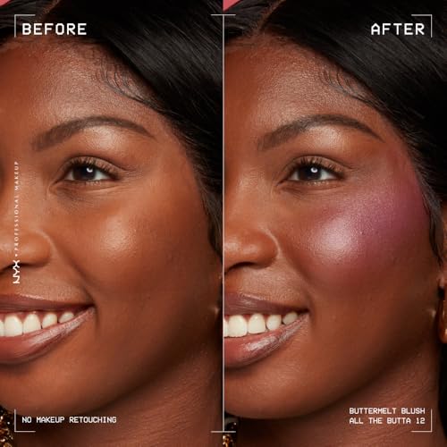 NYX Buttermelt Powder Blush - Fade & Transfer-Resistant, Vegan