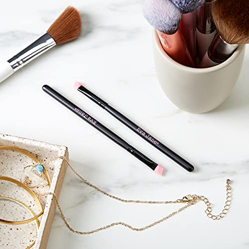 Eva Jane Silicone Detail Angle Brush Set for Makeup Eyebrows Nails