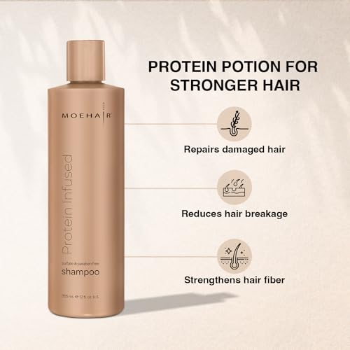 MOEHAIR Anti-Frizz Protein Shampoo - Moisturizing & Strengthening Formula