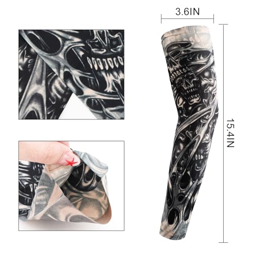 YARIEW Unisex Temporary Tattoo Sleeves for Sun Protection