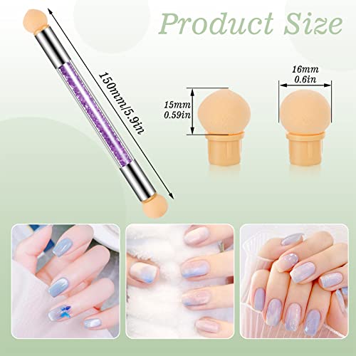 17-Piece Purple Nail Art Sponge Brush Set for Gradient & Ombre Manicures