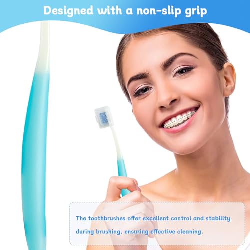 3-Pack Orthodontic Dental Care Kit with Soft Bristle Toothbrushes