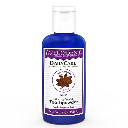 Eco-Dent Baking Soda Toothpowder – Fluoride-Free, Anise Flavor, 2 Oz