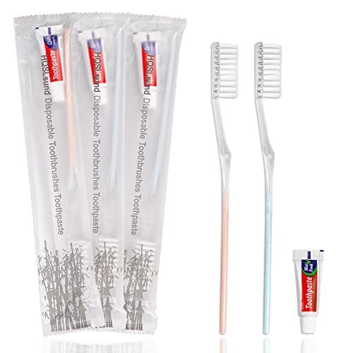 30-Pack Disposable Toothbrush and Toothpaste Set - Individually Wrapped