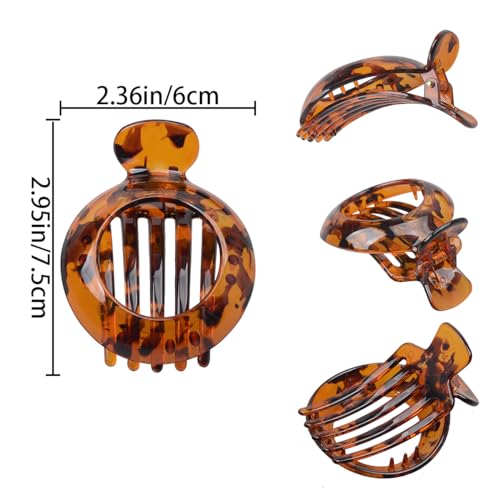 4 Pack Small Flat Hair Clips for Thin Hair - Non-Slip Jaw Clamps