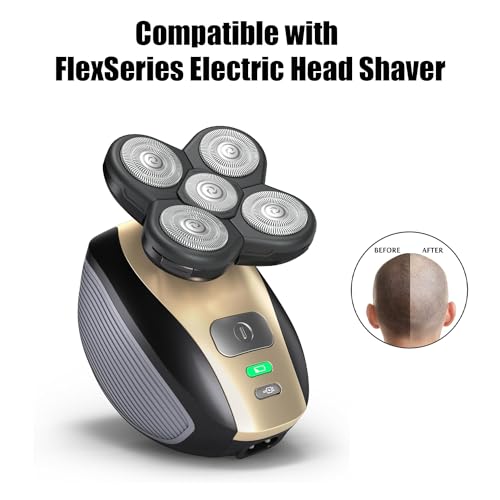 Audoc 5-Head Electric Shaver Replacement Blades for Bald Men - 2 Pack