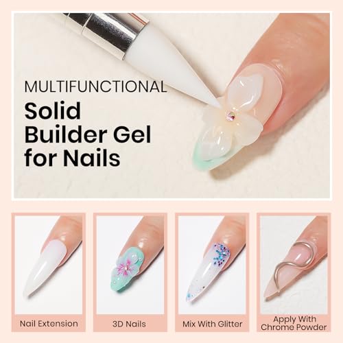 MIZHSE Milky White 100g 3D Nail Art Gel Kit - Large Capacity, Easy to Use
