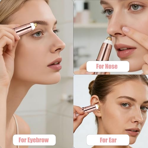 gurelax Rechargeable Eyebrow Trimmer & Painless Facial Hair Remover