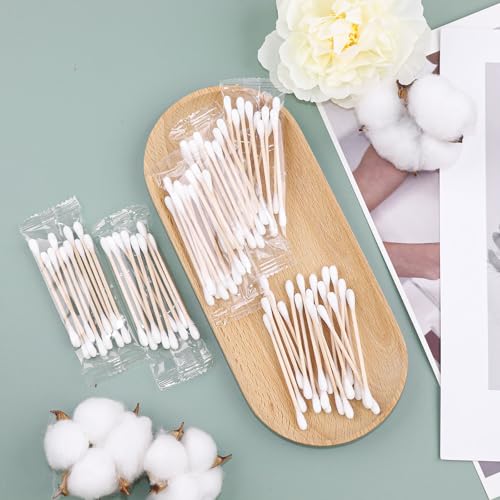 1200 Individually Wrapped Cotton Swabs - Travel Size Double Tipped Buds