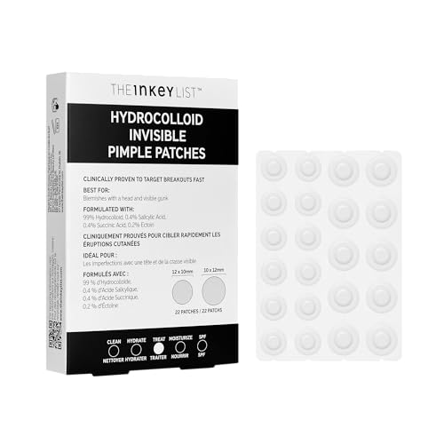 The INKEY List Hydrocolloid Invisible Pimple Patches - Fast-Acting Salicylic Acid Spot Treatment