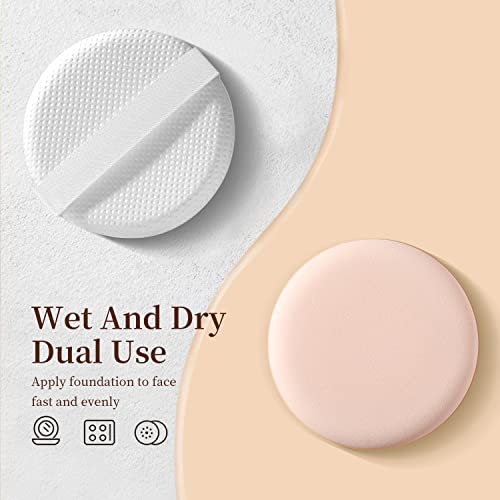 MOHOPE 8Pcs Latex-Free Makeup Sponges with Portable Box for Foundation & Powder